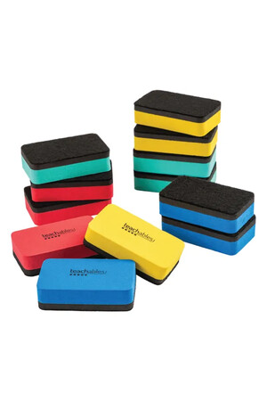 Teachables Mini Whiteboard Erasers - Pack of 12