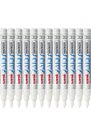 Uni-Ball Paint Marker PX-21 Fine Tip 1.2mm - White (Box of 12)