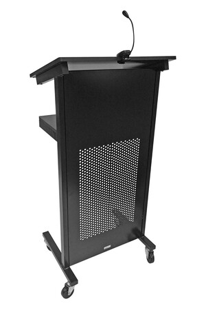Visionchart Professional Lectern - Black (Height 1205mm & Top Shelf 600 x 400mm)