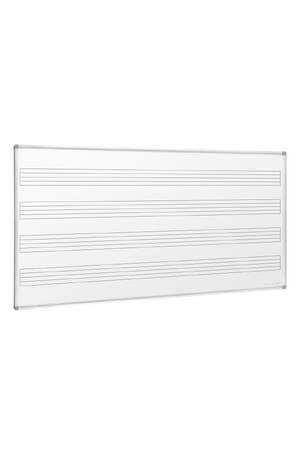 Visionchart Magnetic Porcelain Music Board (2400 x 1200mm) - Wall Mounted