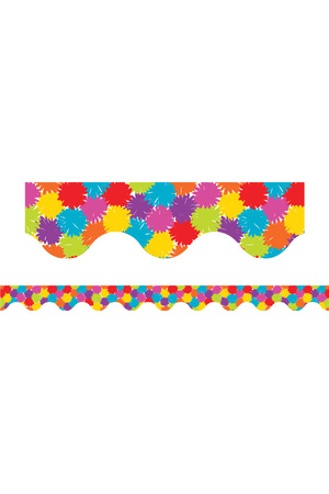 Pom Poms - Magnetic Scalloped Borders (Pack of 12)