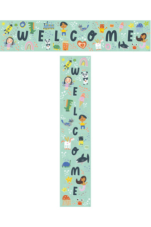 Kid-Drawn Doodles - Welcome Banner