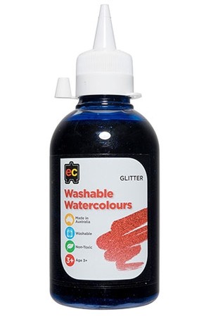 Washable Glitter Watercolour – 250mL: Blue