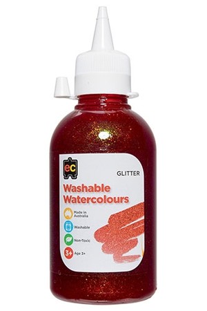 Washable Glitter Watercolour – 250mL: Orange
