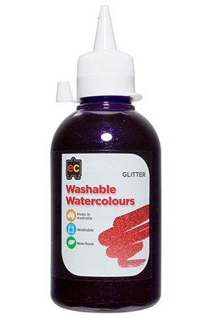 Washable Glitter Watercolour – 250mL: Purple