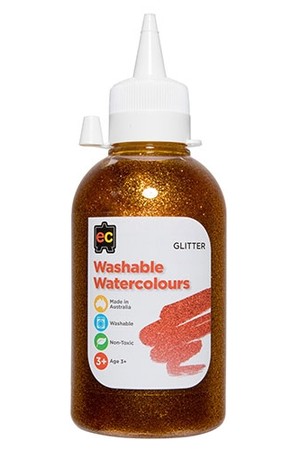 Washable Glitter Watercolour – 250mL: Yellow