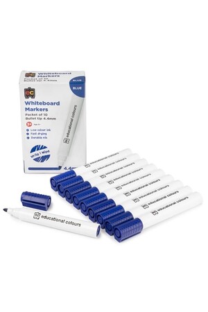 Whiteboard Marker Thick - Blue: Pack of 10