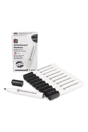 Whiteboard Marker Thick - Black: Pack of 10