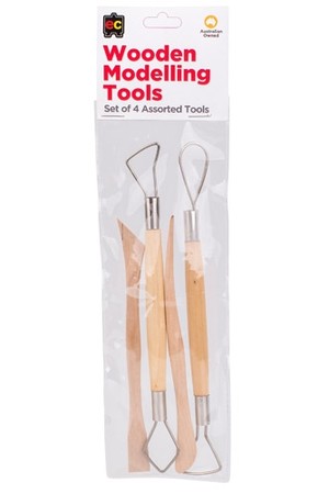 Wooden Modelling Tools - Set of 4