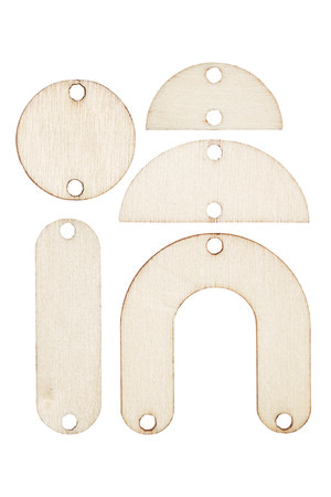 Wooden Earring Drop Pieces - Pack of 90
