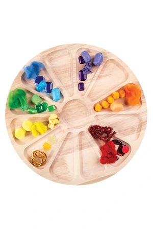 Wooden Colour Wheel Tray