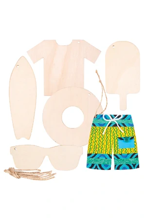 Wooden Australian Summer Shapes Pack of 24