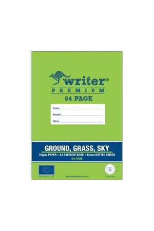Writer Exercise Book Premium - A4 (64pg) 14mm Dotted-Thirds + Margin: House