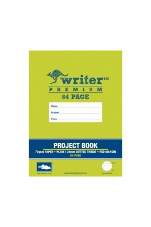Writer Project Book Premium - 64pg Plain/24mm Dotted Thirds + Margin: Clouds