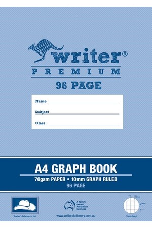 Writer Graph Book Premium - A4 96pg 10mm: Hat