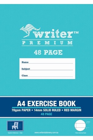 Writer Exercise Book Premium A4 - 14mm Ruled + Margin 48pg: Chair (Single)