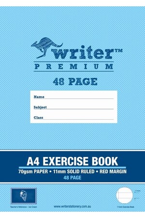 Writer Exercise Book Premium - A4 11mm Ruled + Margin (Ice Cream): 48pg
