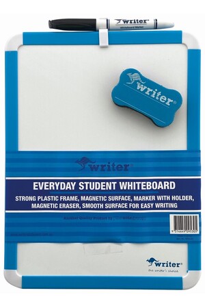 Writer Whiteboard Student - 360x280mm 2-Sided (1 Magnetic) With Marker & Eraser