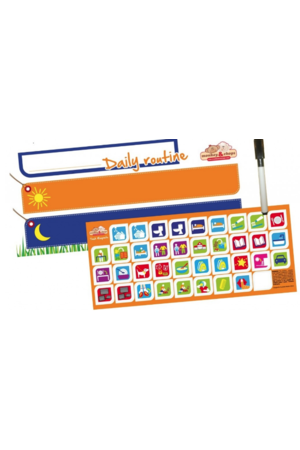Monkey & Chops Daily Routine Chart - Rigid Magnetic Board