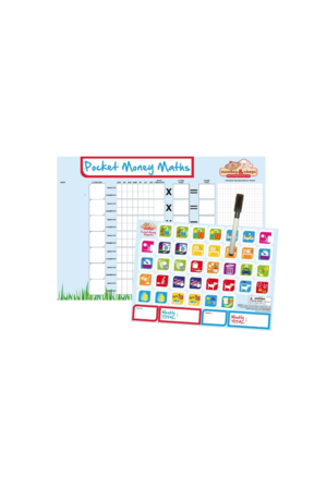 Monkey & Chops Pocket Money Maths - Rigid Magnetic Board