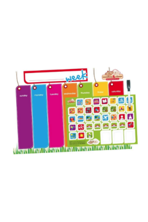 Monkey & Chops Weekly Activity Planner - Flexible Magnetic Sheet
