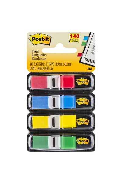 Post-It Mini Flags - Assorted Colours (140 Flags)