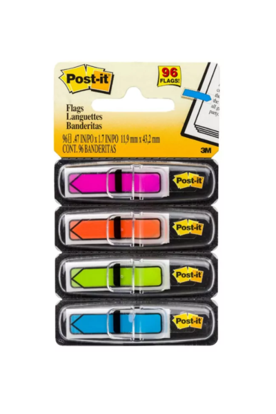 Post-It Mini Arrow Flags - Assorted Bright Colours (96 Flags)