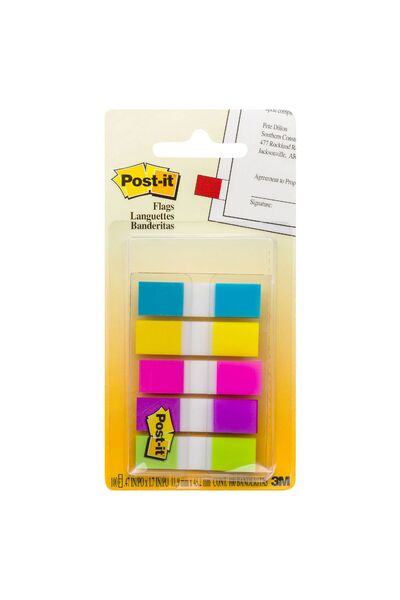 Post-It Mini Flags: Assorted Bright Colours (100 Flags)