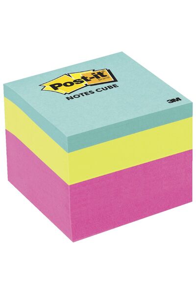 Post-It Notes Cube: Brights - 47.6mm x 47.6mm (400 Sheets)