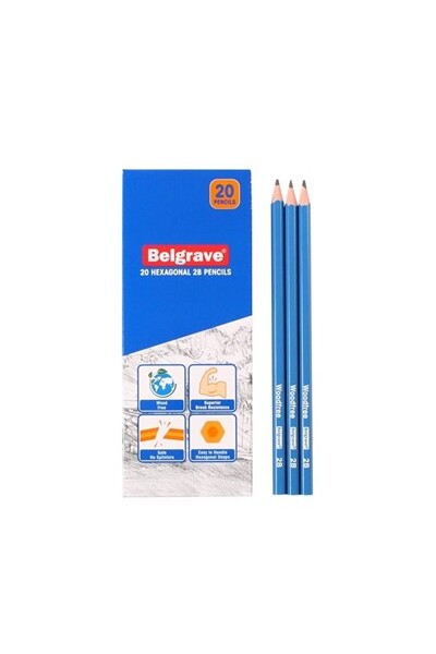 Belgrave Hexagonal 2B Pencils - Pack of 20