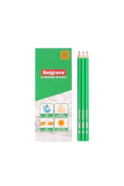 Belgrave Hexagonal HB Pencils - Pack of 20