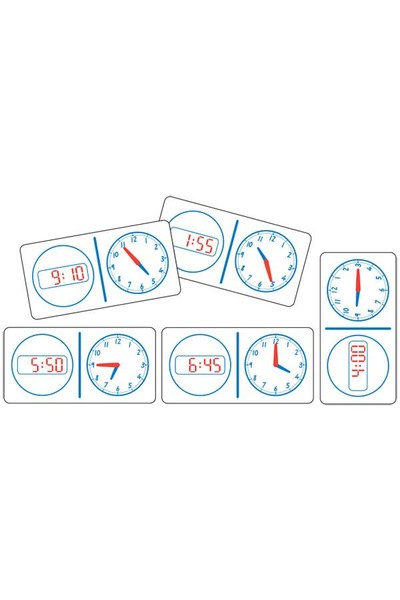 Dominoes - Clock Analogue/Digital (12hr)