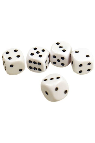 Plastic Dice - 6 Face (Pack of 5)