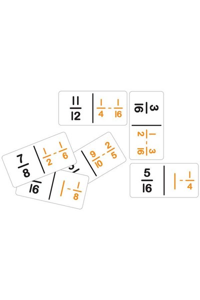 Dominoes - Fraction: Subtraction
