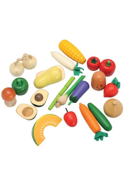 Wooden Vegetable Set