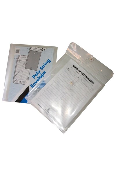 Colby Poly String Envelope - CLEAR