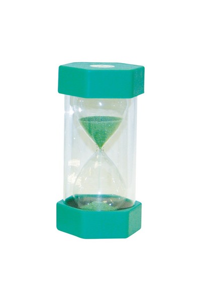 Small Coloured Sand Timer - Green: 1 Minute