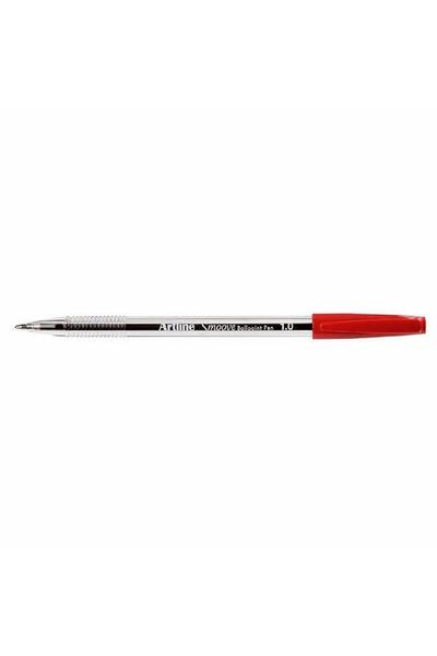 Artline Smoove Ballpoint Pens - 1.0mm Ball (Pack of 12): Red