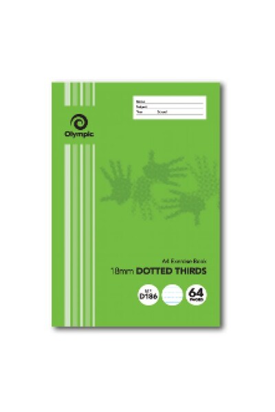 Exercise Book A4 - 18mm Dotted Thirds (64 Pages)