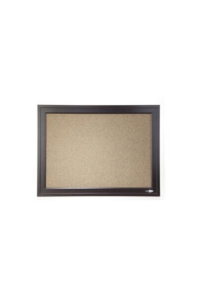 Quartet Pebbled Cork Bulletin Board - Espresso (58cm x 43cm)