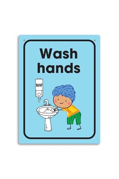 Wall Sign - Wash Hands