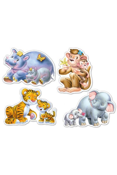 Jungle Babies Puzzles - Set of 4