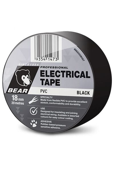 Black Electrical Tape (18mm x 20m)