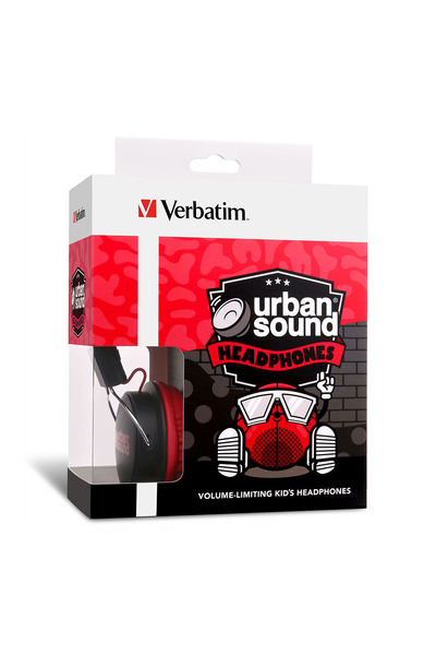 Verbatim Urban Sound Kid's Headphones - Red & Black