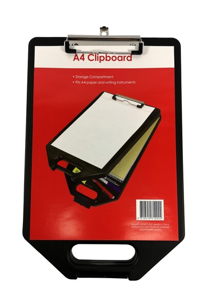 Clipboard GNS: A4 With Storage - Black