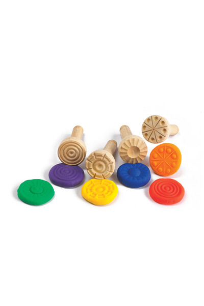 Wooden Dough Stampers Set of 4