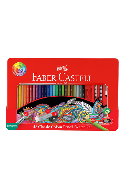 Faber Castell 48 Classic Colour Pencil Sketch Set 