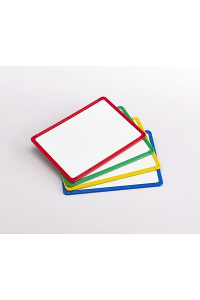 Magnetic Plastic Framed White Boards - Set of 4