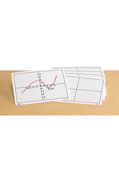X-Y Coordinate Grid Dry Erase Board - Set of 30