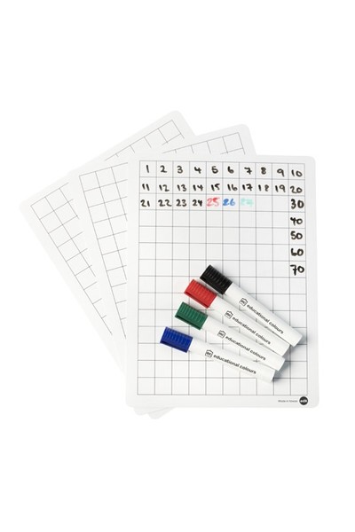 Double-Sided 2cm Dry Erase Boards - Set of 30